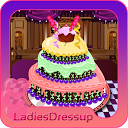 Ice cream cake decoration mobile app icon