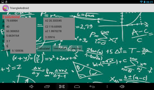 Triangle calculations