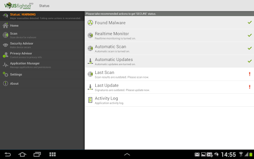 VIRUSfighter Antivirus PRO - screenshot thumbnail