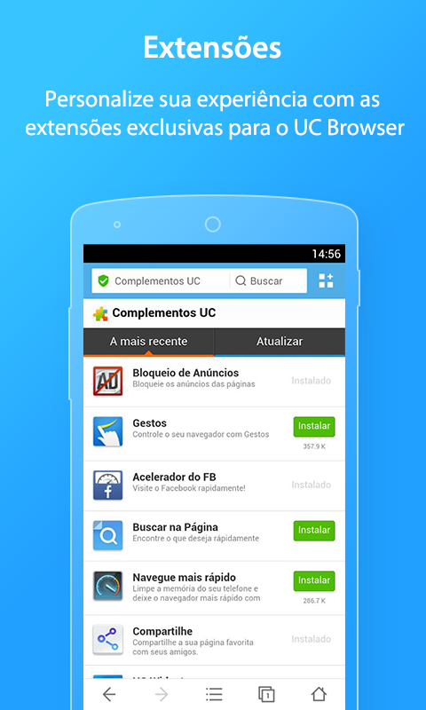 Navegador UC Browser - screenshot