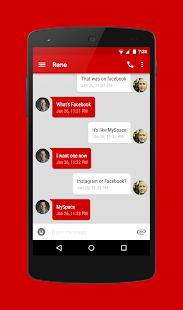 Free Download EvolveSMS Theme Red Material APK for Android
