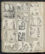 Albumblad met diverse voorstellingen