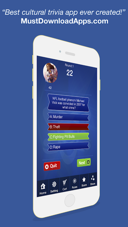 Android application Black History Trivia Showdown screenshort