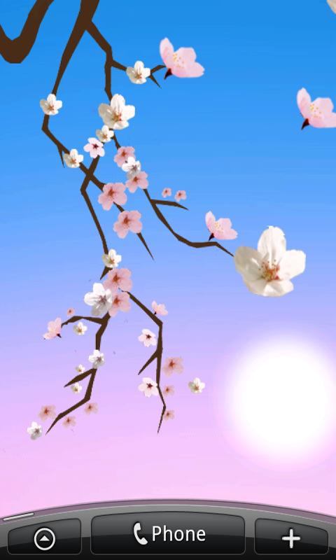 Android application Lovely Sakura Live Wallpaper+ screenshort