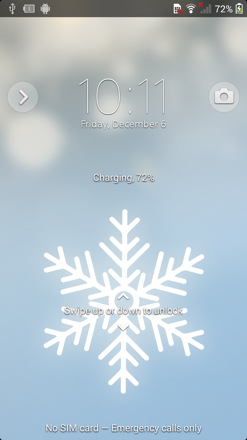 XPERIA™ Winter Snow Theme Screen 1