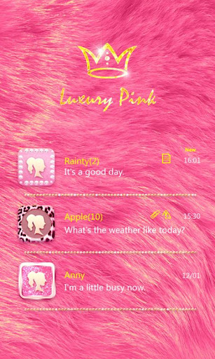 GO SMS PRO LUXURY PINK THEME