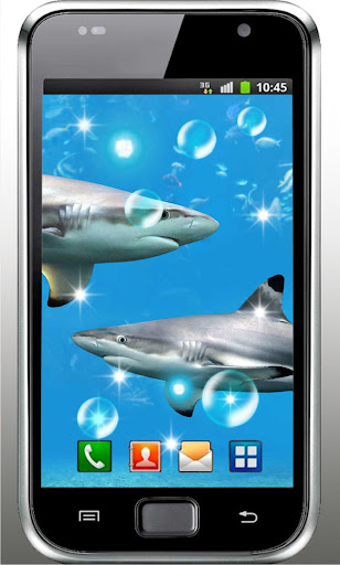 Shark Gold HD live wallpaper