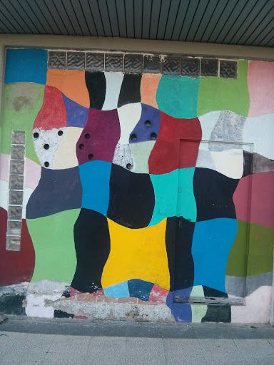 Mural mosaico de colores