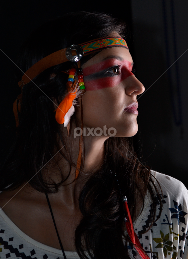 Native American by Liezl van Niekerk - People Portraits of Women