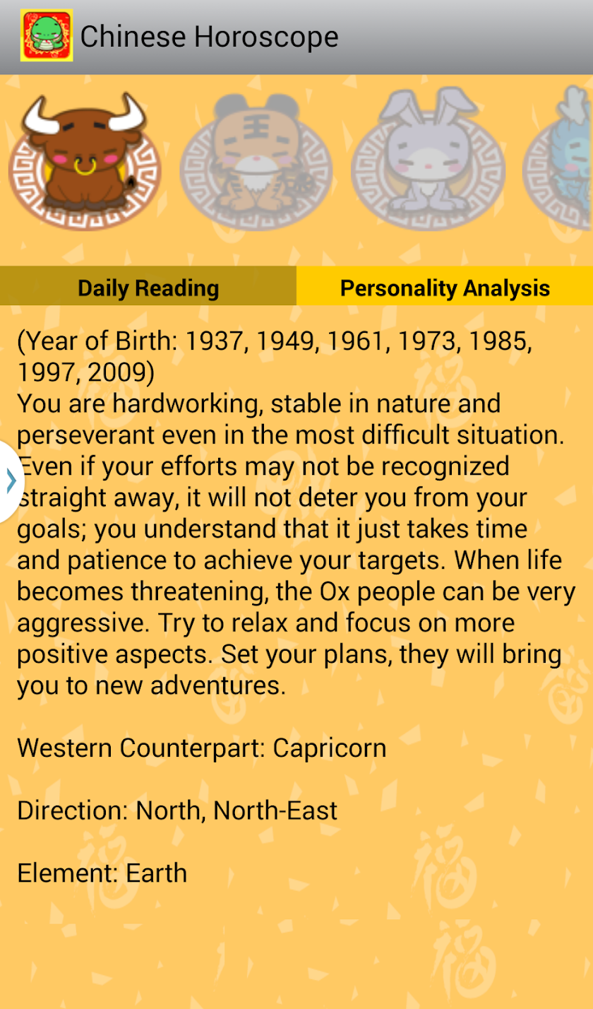 Chinese Horoscope Screen 3