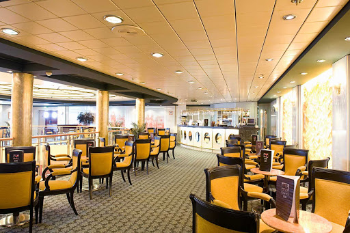 MSC-Armonia-Caffe-San-Marco - Like the Italian cafes that inspire it, Caffe San Marco on MSC Armonia is the place to enjoy a well-crafted cup of coffee as well as conversations with friends and family. 