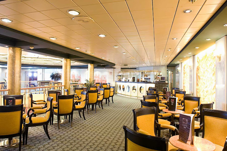 Like the Italian cafes that inspire it, Caffe San Marco on MSC Armonia is the place to enjoy a well-crafted cup of coffee as well as conversations with friends and family. 