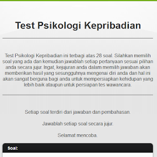Tes Psikologi Kepribadian Screenshots 6
