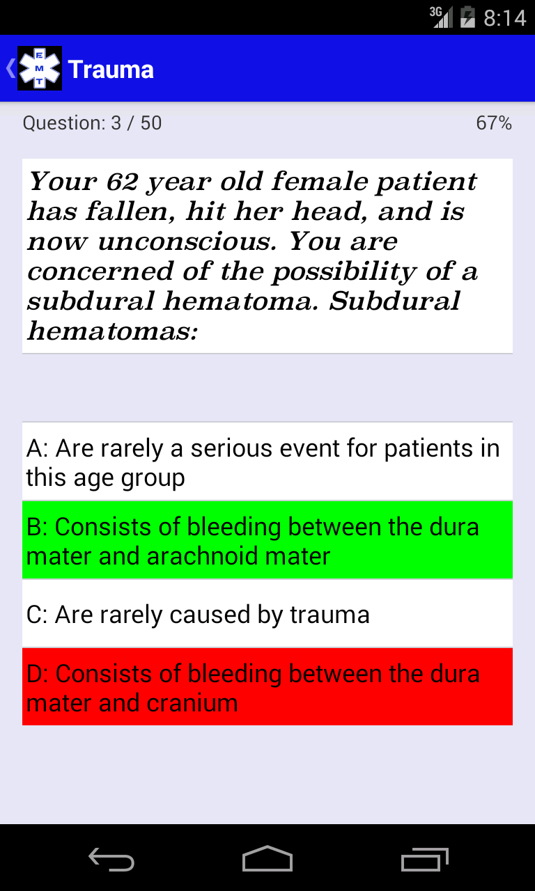 EMT Study - NREMT Test Prep Screen 2