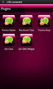 Lastest GOSMS Theme Dark Pink Gloss APK for PC