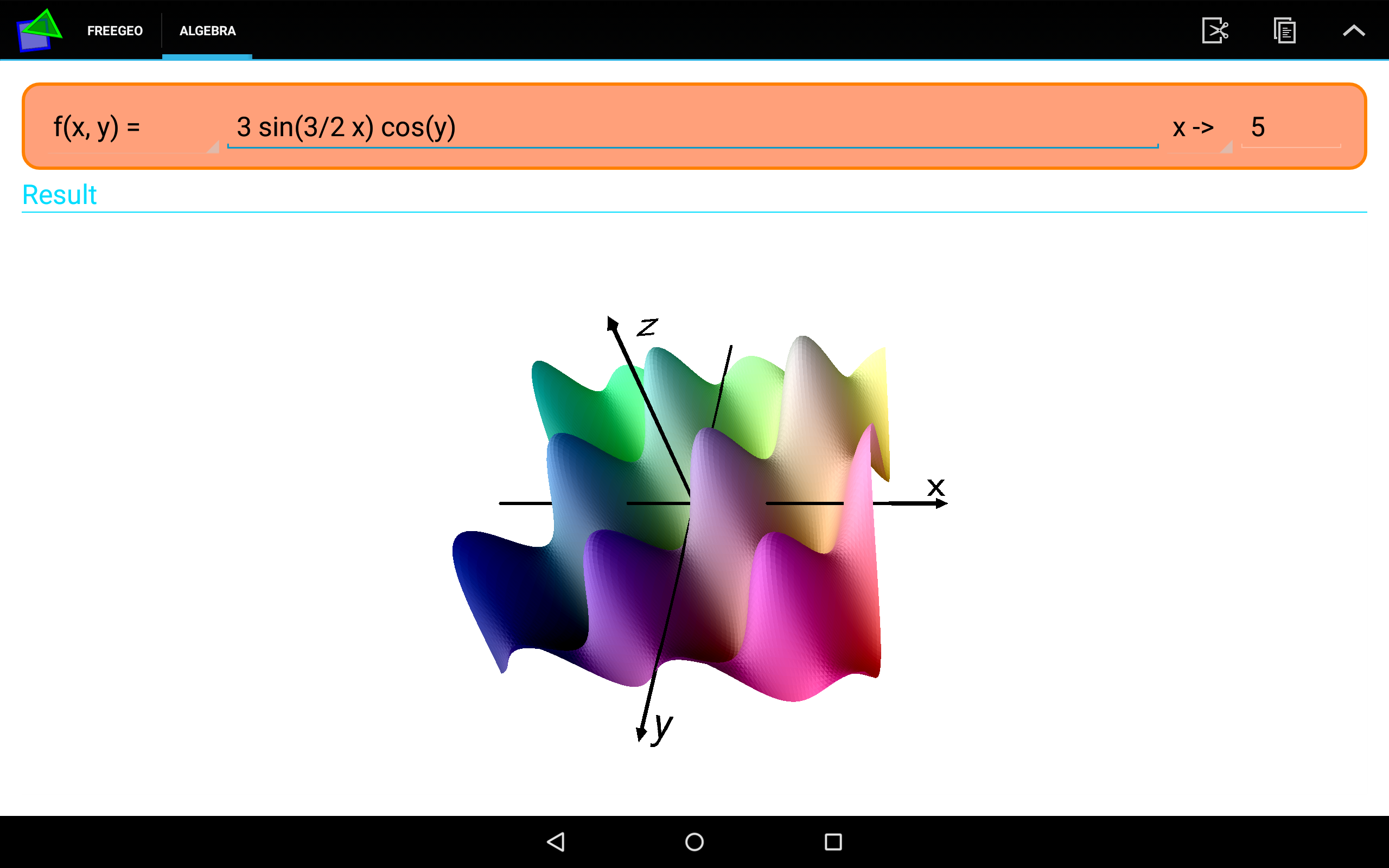Android application FreeGeo Mathematics PRO screenshort