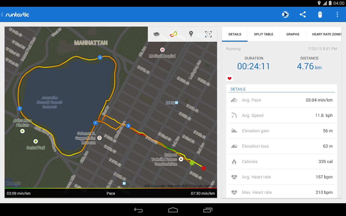 Runtastic PRO - screenshot