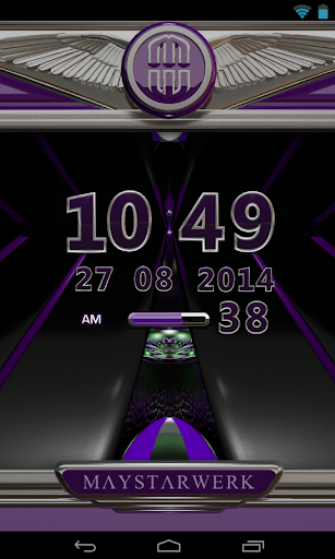 【免費個人化App】Digi Clock Widget Purple Star-APP點子