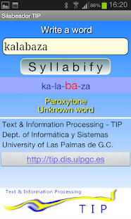 Syllabifier - TIP Screenshots 1