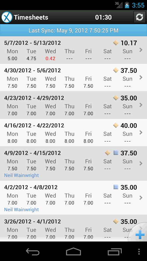 Nexonia Timesheets Android Apps on Google Play