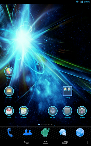 Blue Light GO Launcher Theme