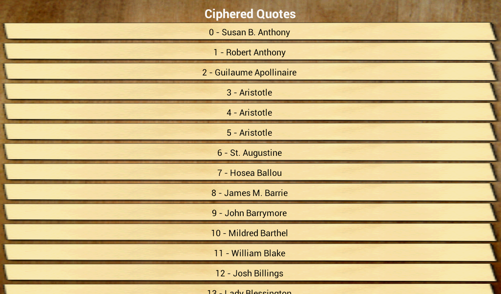   Ciphered Quotes- screenshot 