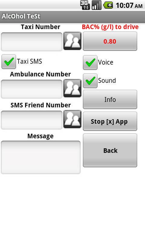 Alcohol Test Screen 3