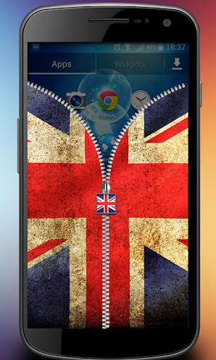 【免費生活App】UK Flag Zipper Screen Lock-APP點子