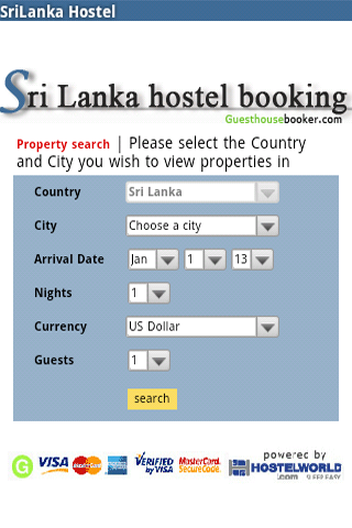 Sri Lanka Hostel Booking