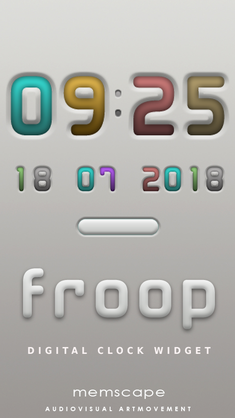 Android application FROOP Digital Clock Widget screenshort
