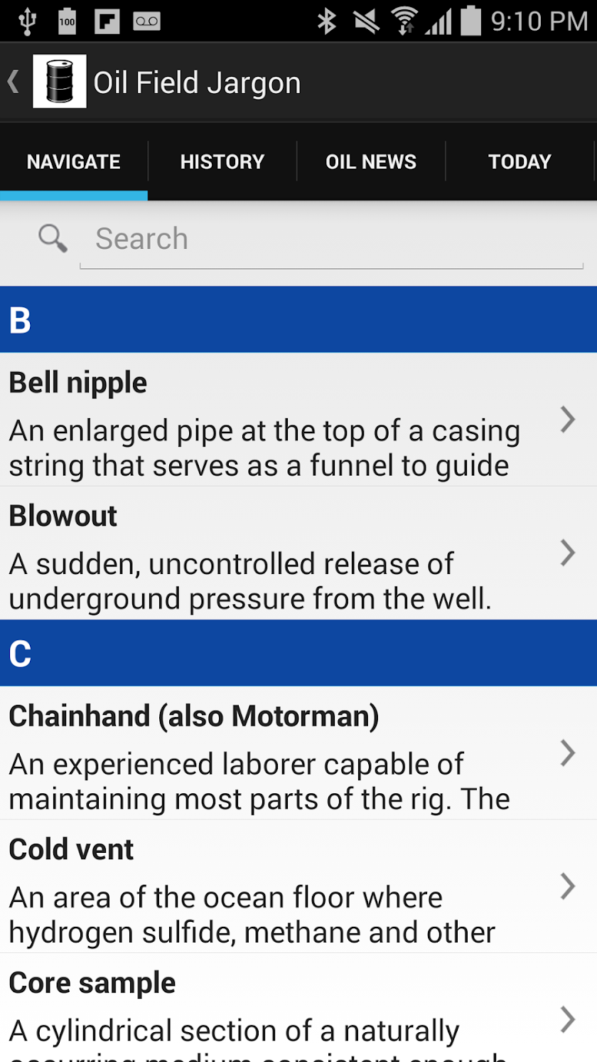 5,000 Oil and Gas Terms Screen 2