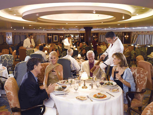 Dine in the European elegance of the Grand Dining Room during your travels on Oceania Regatta.