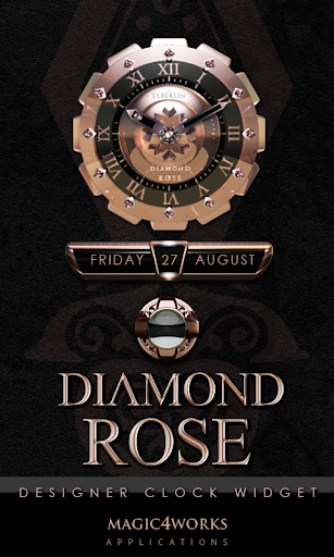 Diamond Rose Clock Widget