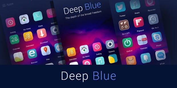 How to download Deep Blue GO Launcher Theme lastet apk for android