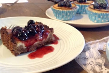 Blueberry and Baked Ricotta Cheesecake