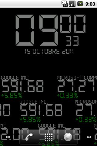 Android application Stock quotes live wallpaper screenshort