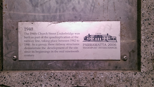 1940 Church Street Underbridge Plaque