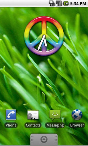 Peace Symbol Clock Widget