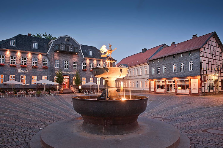 Historic townsquare in Goslar, Germany. 