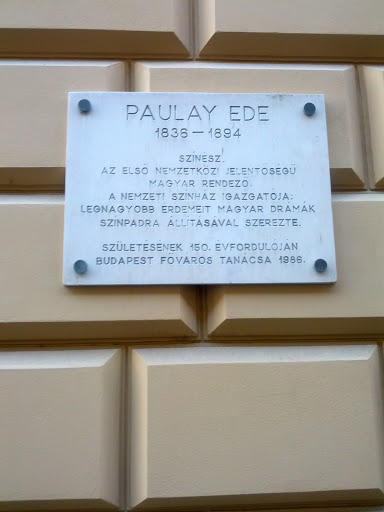 Paulay Ede Emléktáblája