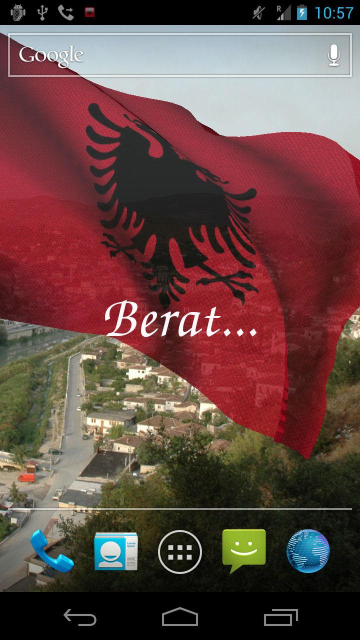 3D Albania Flag Screen 3