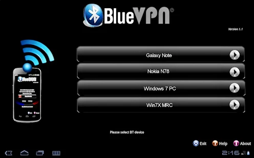 BlueVPN [DUN client] <ICS - screenshot thumbnail