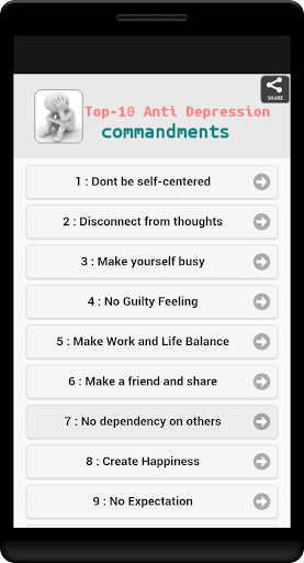 Anti Depression Commandments