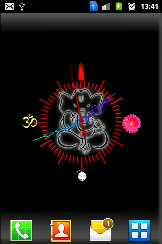 Neon Ganesh Clock