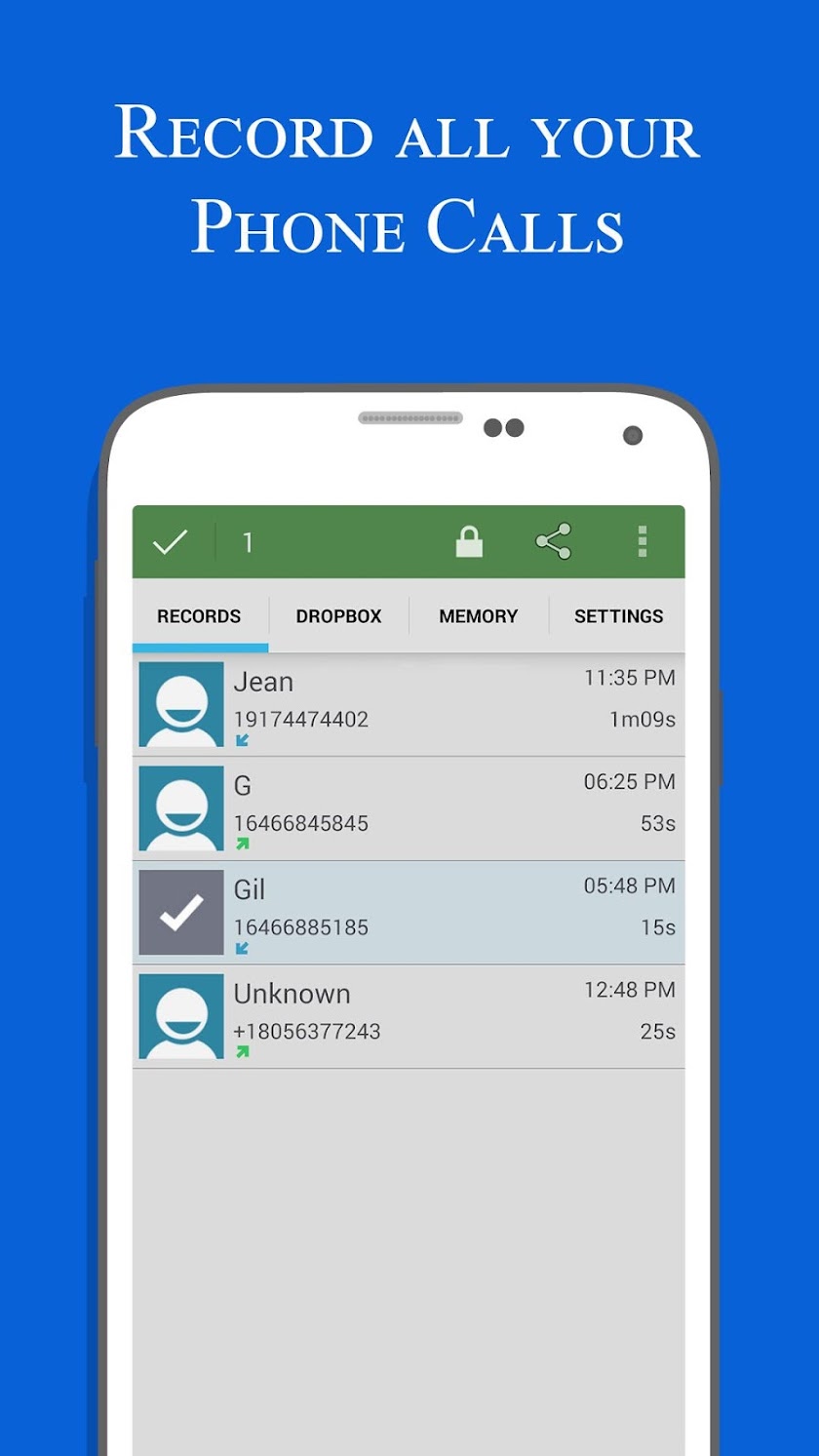 CRA Call Recorder Auto VIP Screen 2