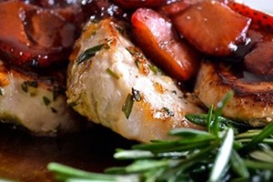 Pork Chops with Balsamic Strawberry Sauce