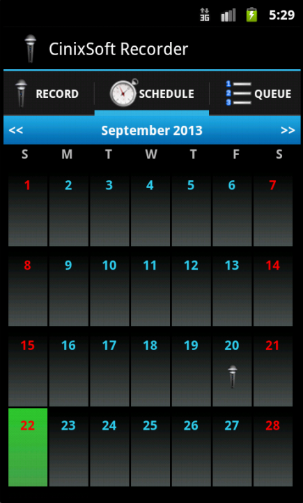 Secret Schedule Voice Recorder Screen 3