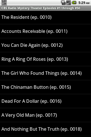 【免費音樂App】CBS Radio Mystery Theater V.01-APP點子