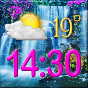 Waterfall Clock Weather Widget logo