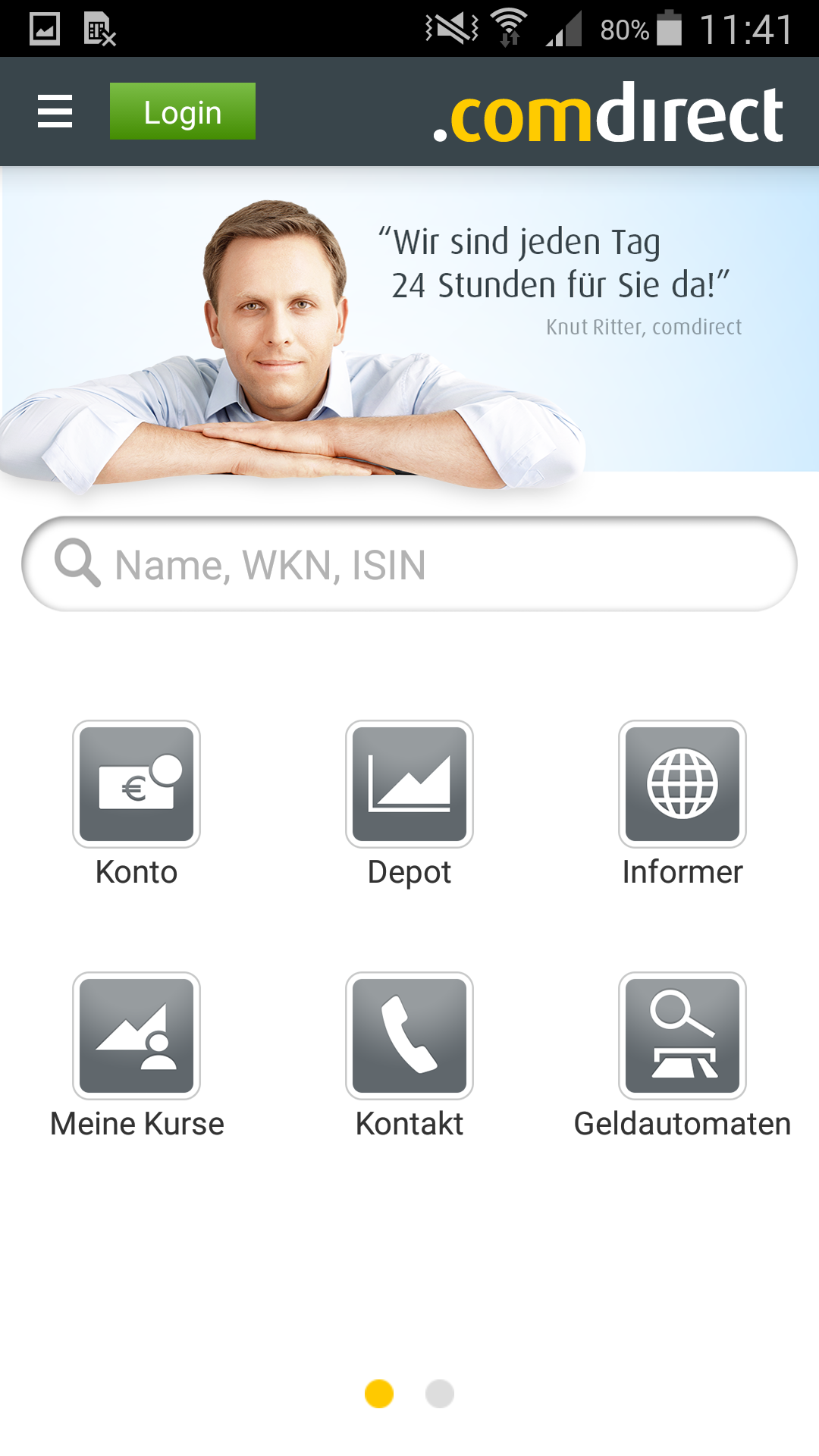 Android application comdirect mobile App screenshort